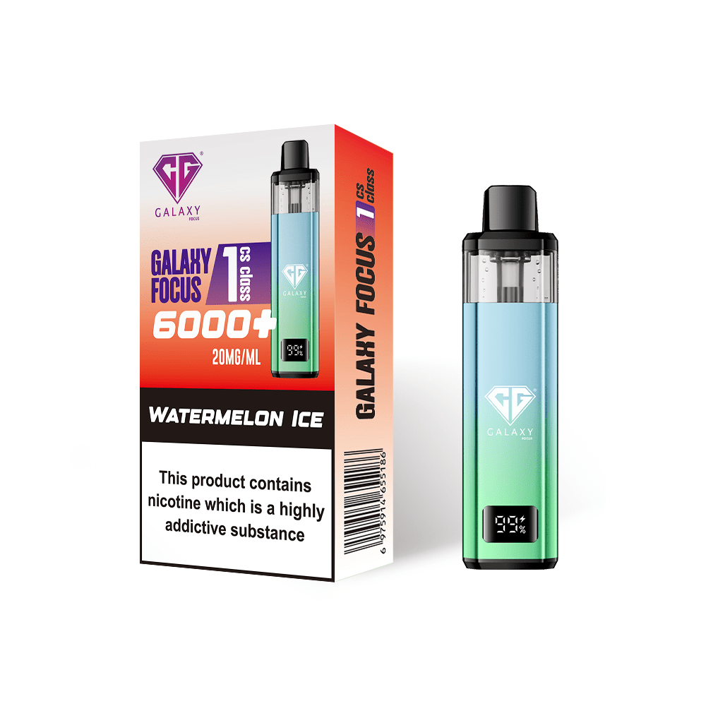 Crystal Galaxy Focus 6000 Vape Kit Box of 5 - Watermelon Ice - vapeukwholesale