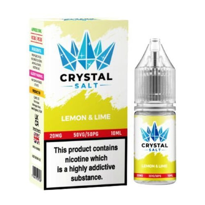 Crystal Nic Salt 10ml Pack of 5, Lemon And Lime Flavour