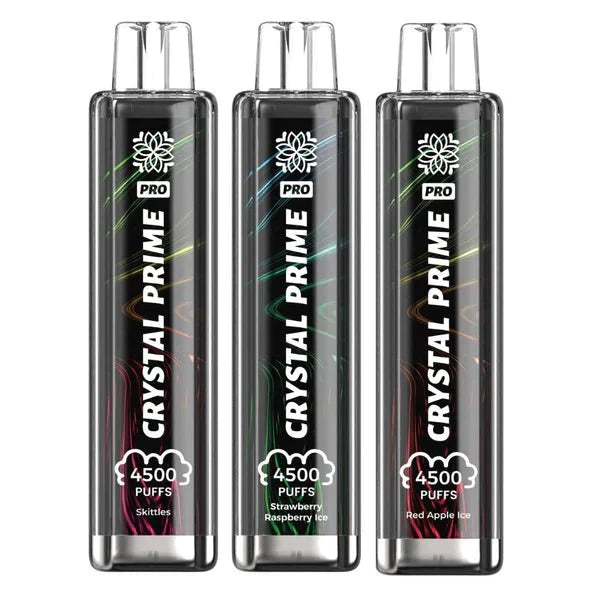 Crystal Prime Pro 4500 Puffs Prefilled Vape Kit Box of 10, Aj Super Store