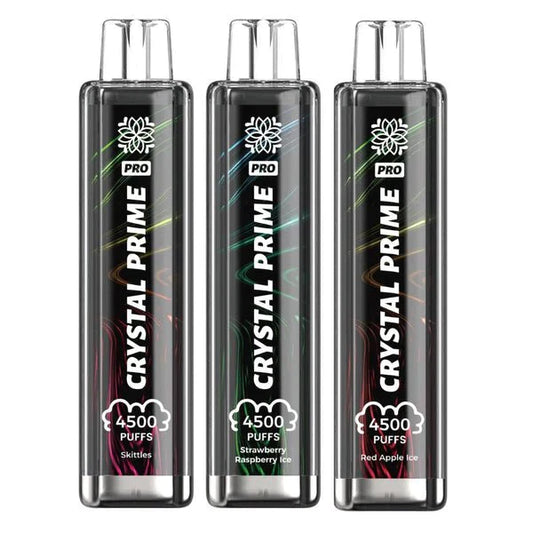 Crystal Prime Pro 4500 Puffs Prefilled Vape Kit Box of 10, Aj Super Store