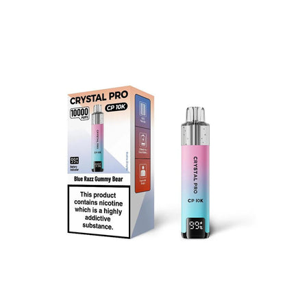 Crystal Pro 10000 CP10K Prefilled Pod Kit Box of 5, Blue Razz Gummy Bear Flavour
