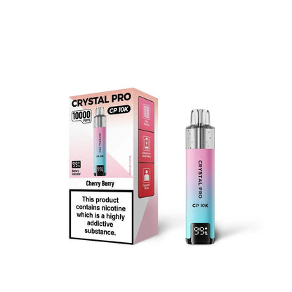 Crystal Pro 10000 CP10K Prefilled Pod Kit Box of 5, Cherry Berry Flavour