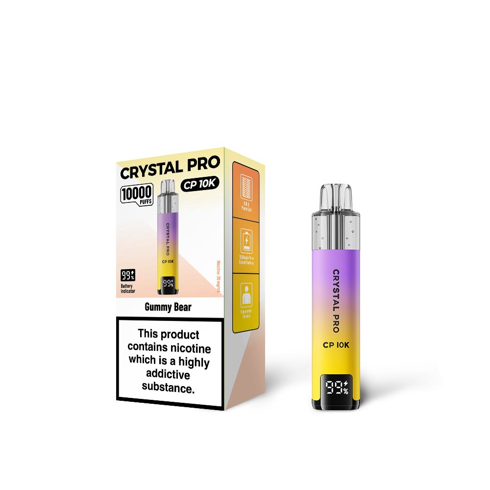 Crystal Pro 10000 CP10K Prefilled Pod Kit Box of 5, Gummy Bear Flavour