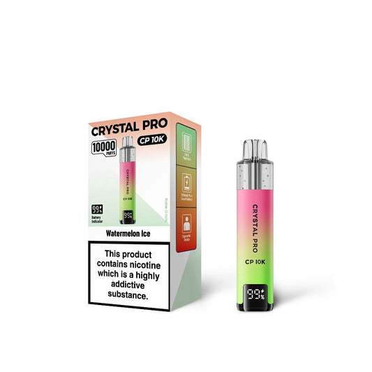 Crystal Pro 10000 CP10K Prefilled Pod Kit Box of 5, Watermelon Ice Flavour