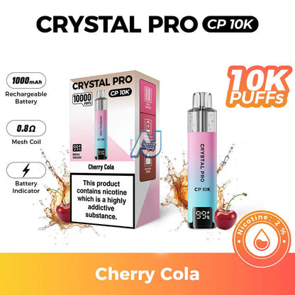 Crystal Pro CP 10K Puffs, Cherry Cola Flavor