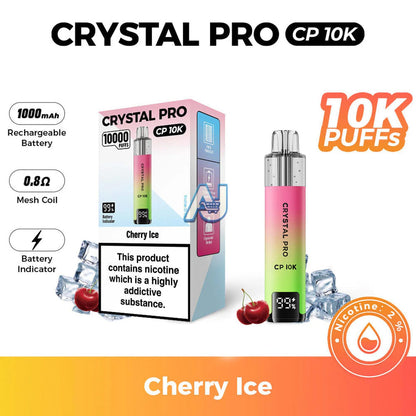 Crystal Pro CP 10K Puffs, Cherry Ice Flavor