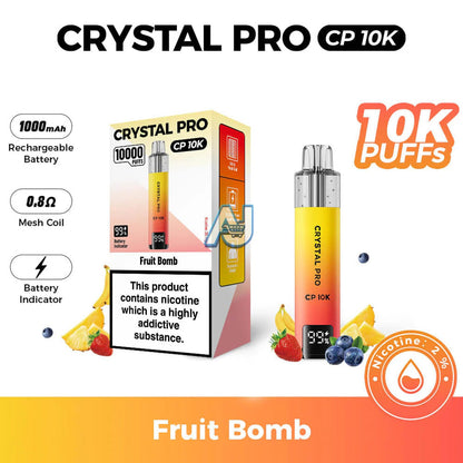 Crystal Pro CP 10K Puffs, Fruit Bomb Flavor