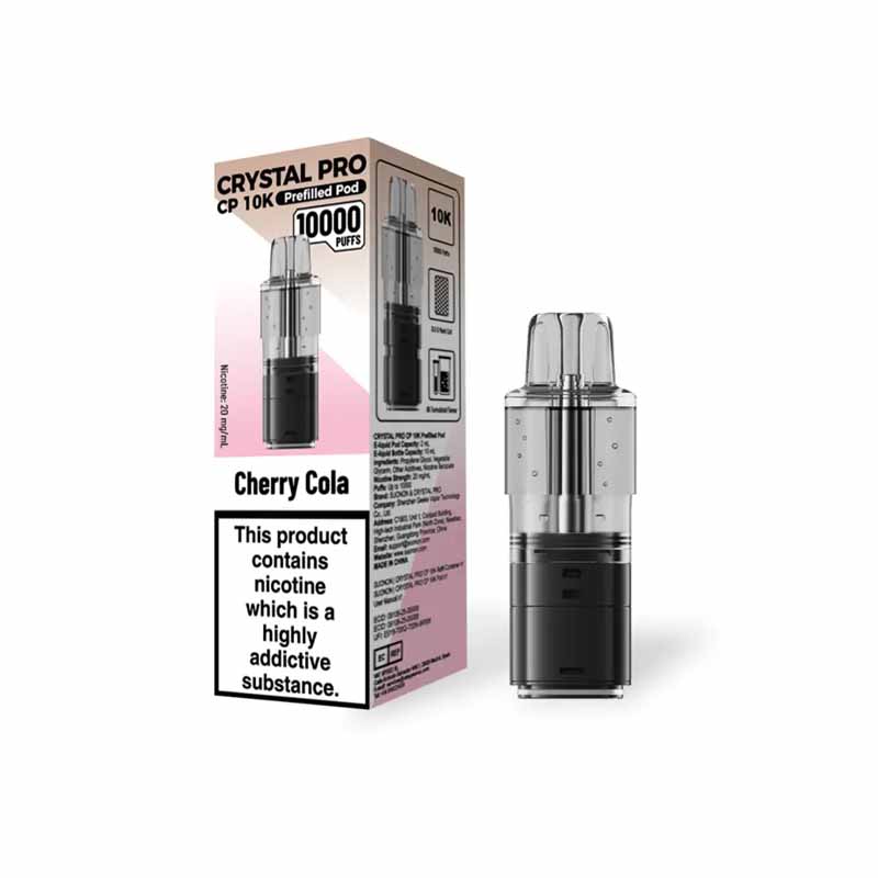 CRYSTAL PRO CP10K Prefilled Replacement Pod, Cherry Cola Flavour