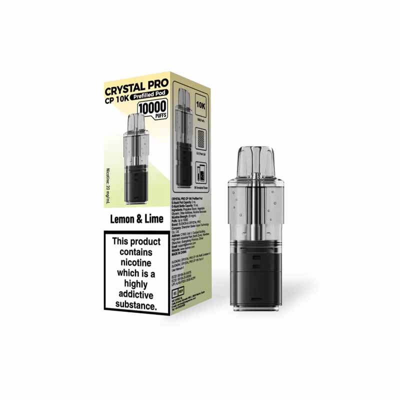 CRYSTAL PRO CP10K Prefilled Replacement Pod, Lemon Lime Flavour