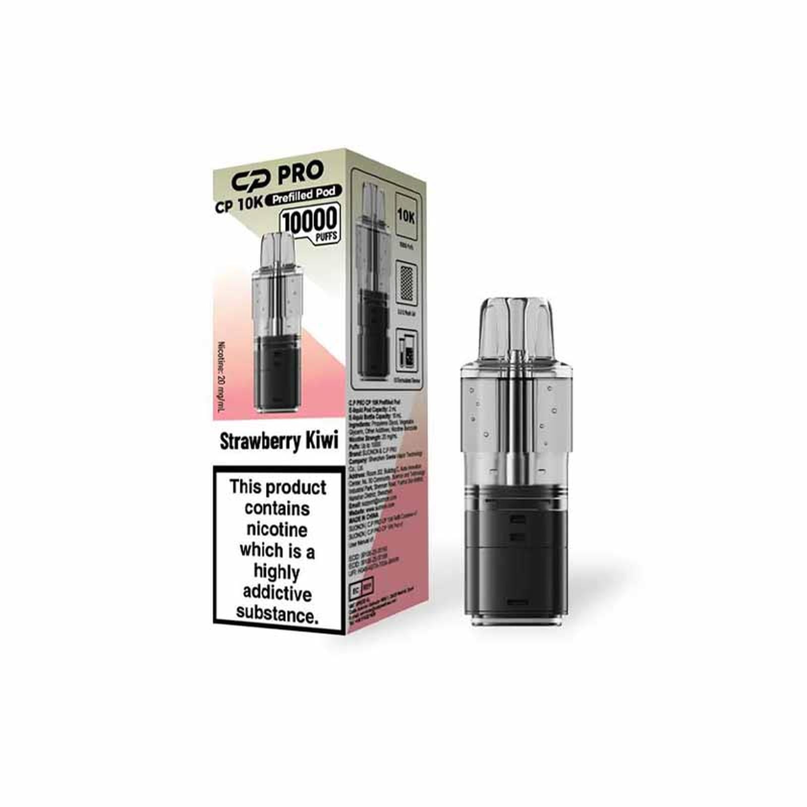 CRYSTAL PRO CP10K Prefilled Replacement Pod, Strawberry Kiwi Flavour