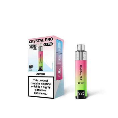 Crystal Pro Cp 10k Puffs Prefilled Pod Vape Kit, Cherry Ice Flavour