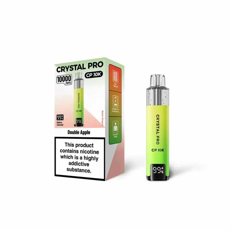 Crystal Pro Cp 10k Puffs Prefilled Pod Vape Kit, Double Apple Flavour