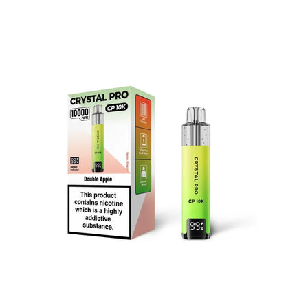 Crystal Pro Cp 10k Puffs Prefilled Pod Vape Kit, Double Apple Flavour