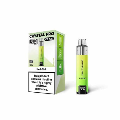 Crystal Pro Cp 10k Puffs Prefilled Pod Vape Kit, Fresh Mint Flavour