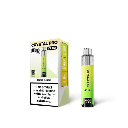 Crystal Pro Cp 10k Puffs Prefilled Pod Vape Kit, Lemon Lime Flavour