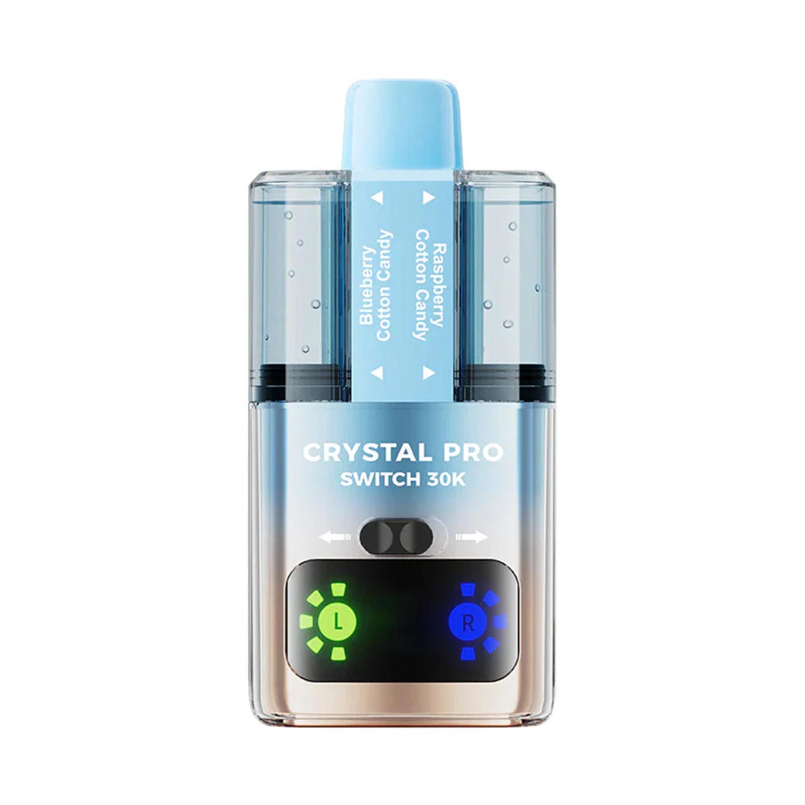 Crystal Pro Switch 30K Puffs Prefilled Pod Kit Box of 5, Blueberry Cotton Candy, Raspberry Cotton Candy Flavour