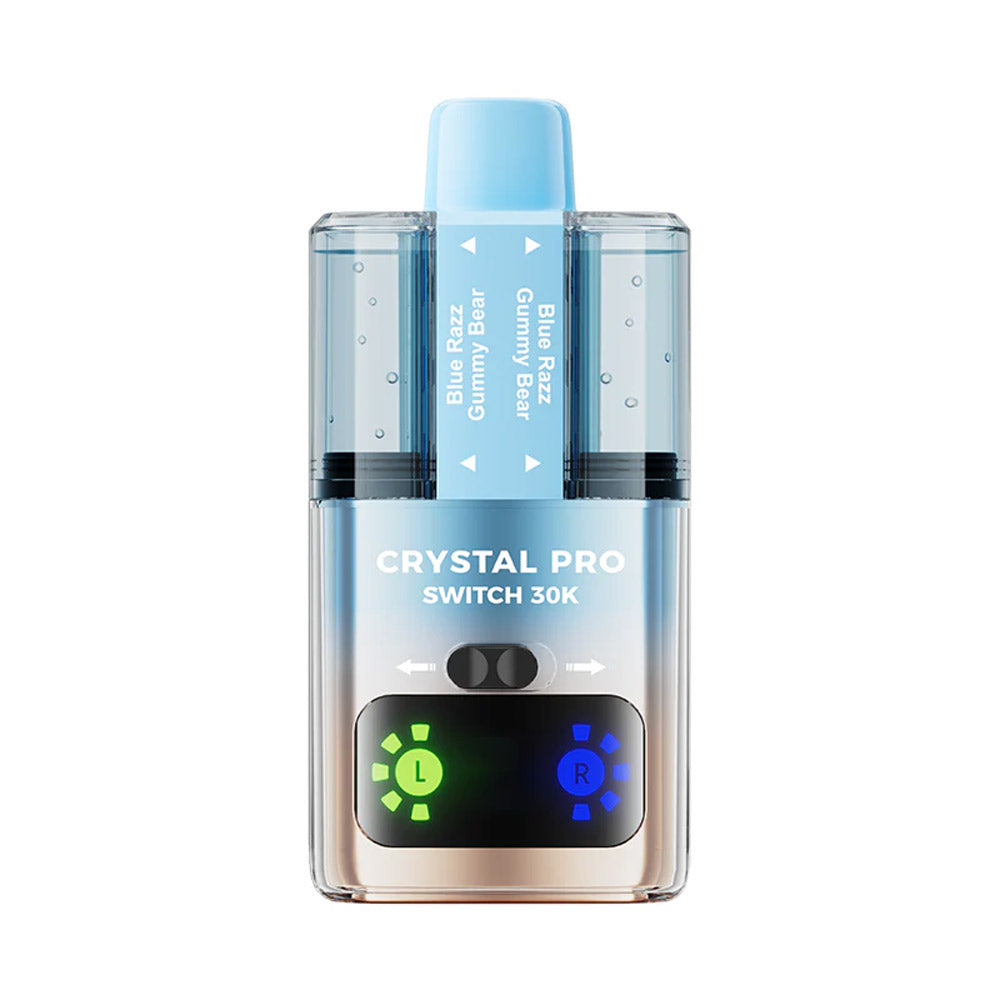 Crystal Pro Switch 30K Puffs Prefilled Pod Kit Box of 5, Blue Razz Gummy Bear Flavour