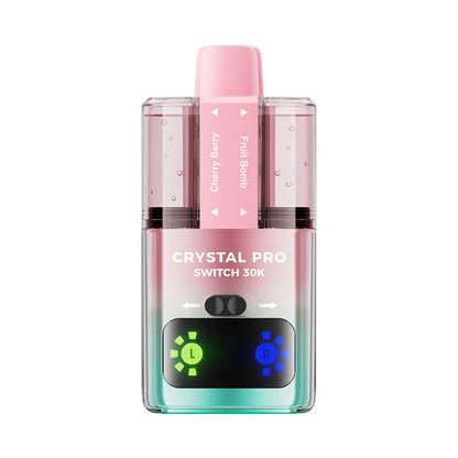 Crystal Pro Switch 30K Puffs Prefilled Pod Kit Box of 5, Cherry Berry, Fruit Bomb Flavour