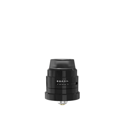 Damn Vape Nitrous RDA Dual Cap Edition in black on a white background.