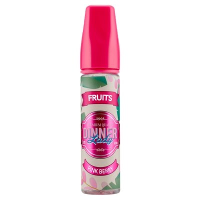 Dinner Lady Fruits 50ml Shortfill E Liquid Vape Juice, Pink Berry Flavour 