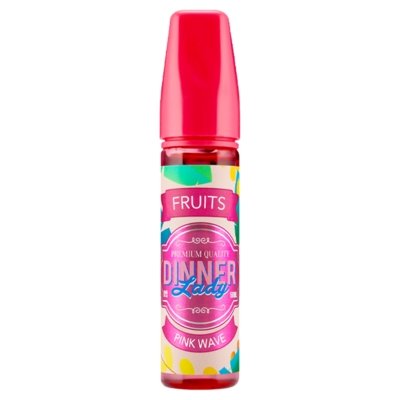 Dinner Lady Fruits 50ml Shortfill E Liquid Vape Juice, Pink Wave Flavour 