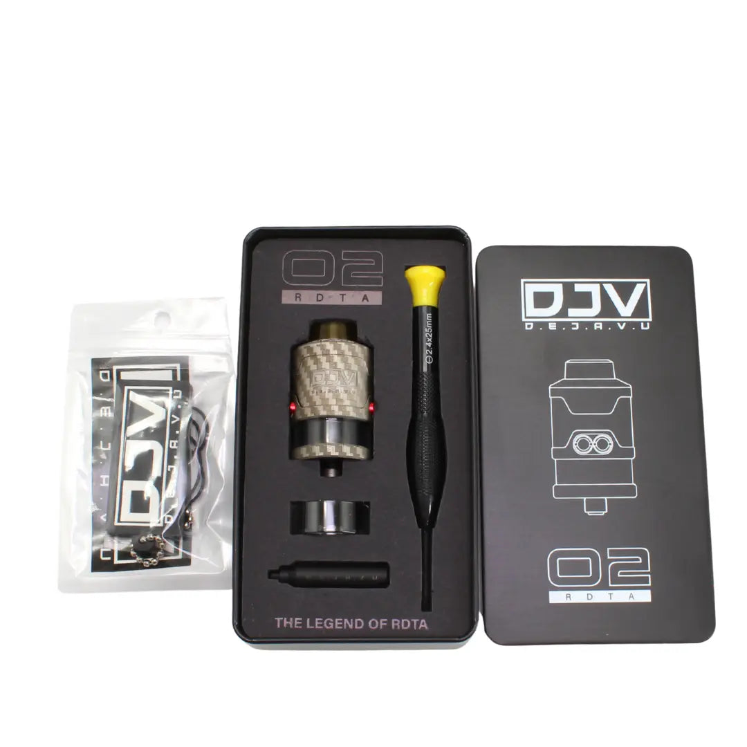 DJV RDTA V2 Box with Carbon Engraved Red Colour