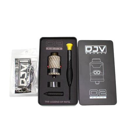 DJV RDTA V2 Box with Carbon Engraved Red Colour