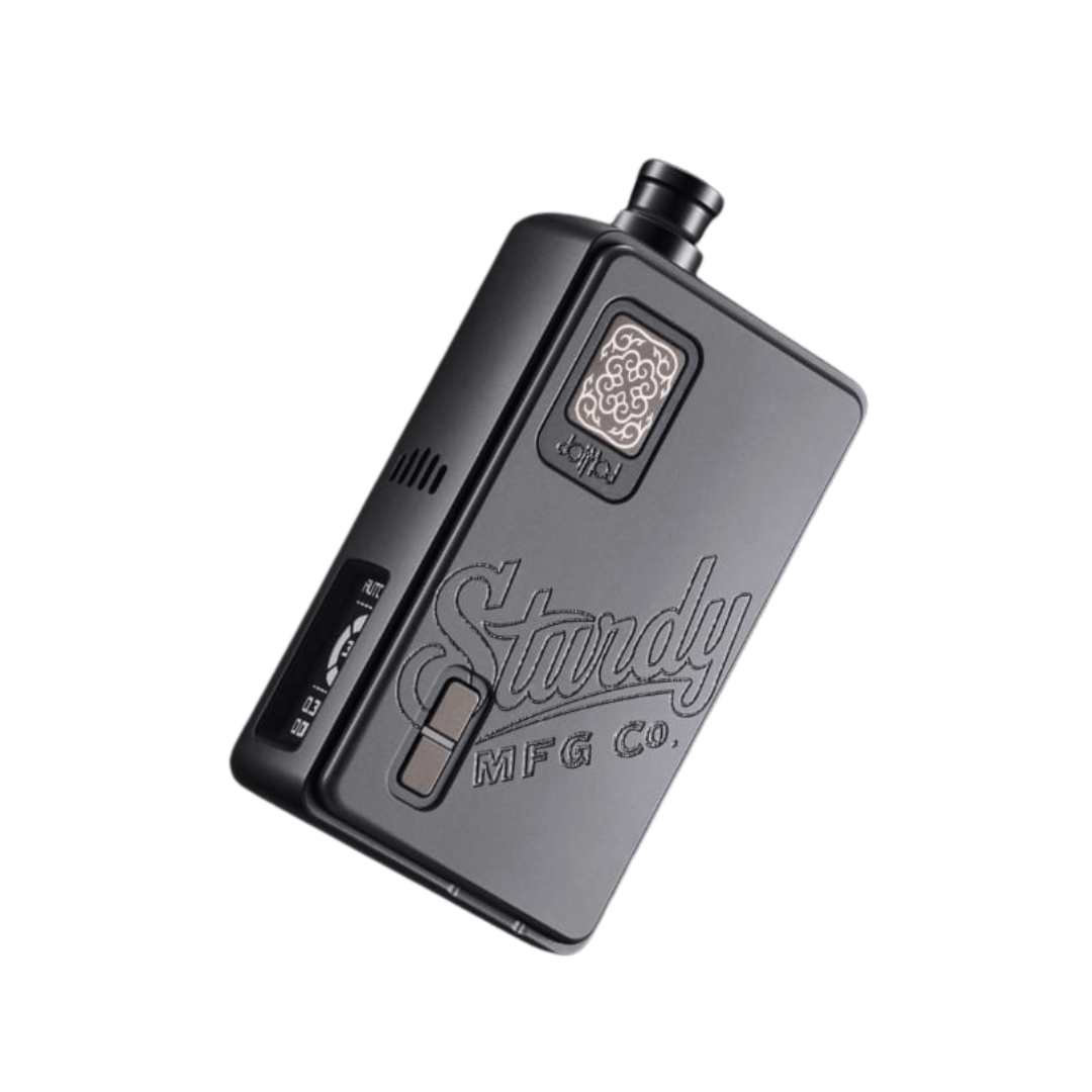 Dotmod Sturdy DotAIO V2 Nero Edition, black, sleek design with logo engraving.