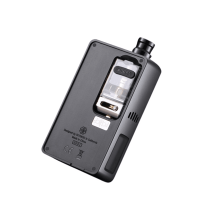 Dotmod DotAIO V2 Nero Edition, sleek black vape device with visible internal components.