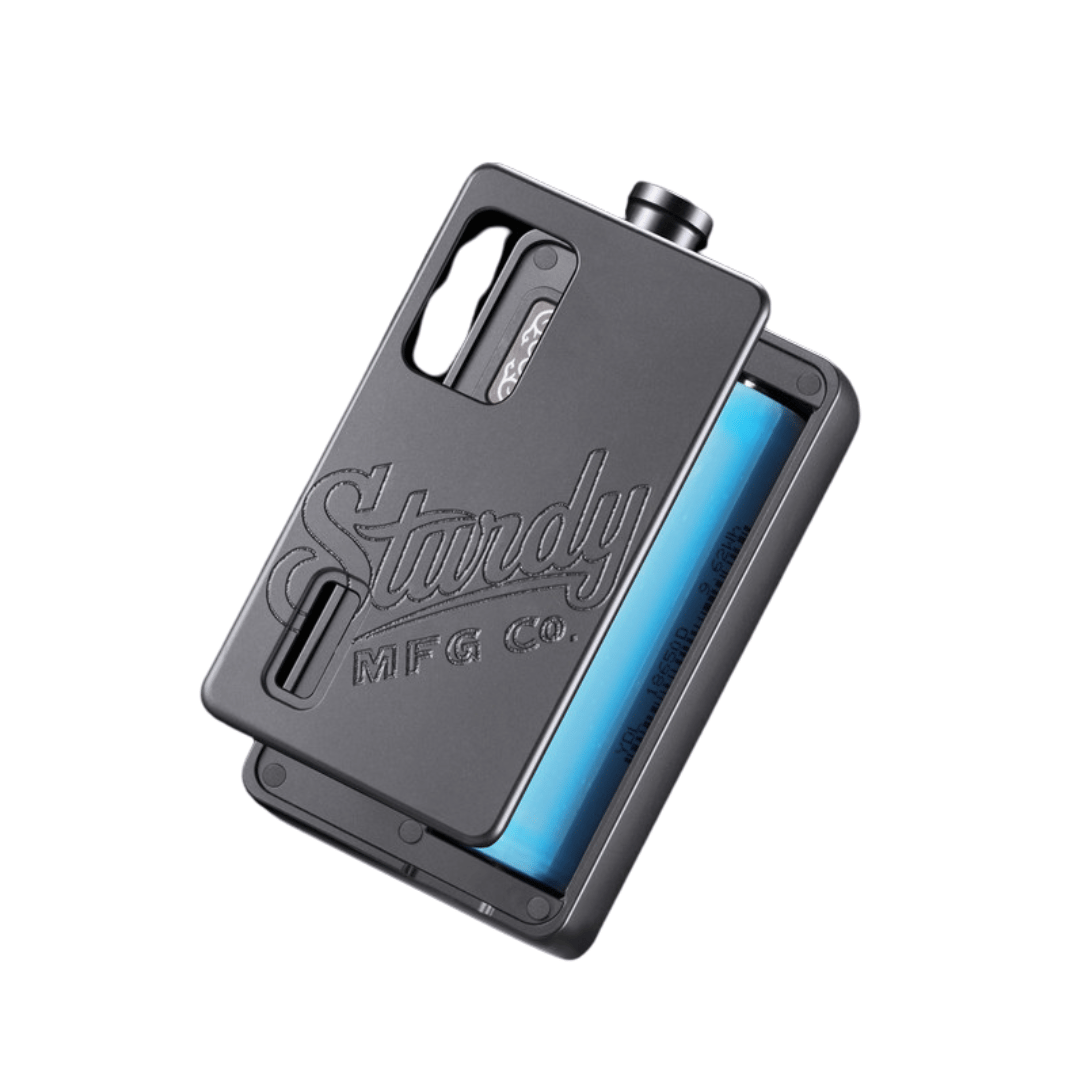 Dotmod Sturdy DotAIO V2 Nero Edition vape device, sleek black design with embossed branding.