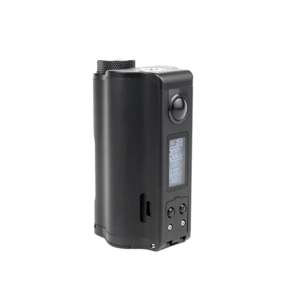 Dovpo Topside Dual Squonk Mod in black with screen and buttons visible.