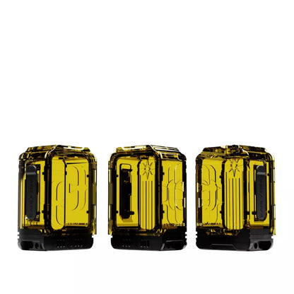 Early Bird Compass Boro Tanks from three angles in amber.