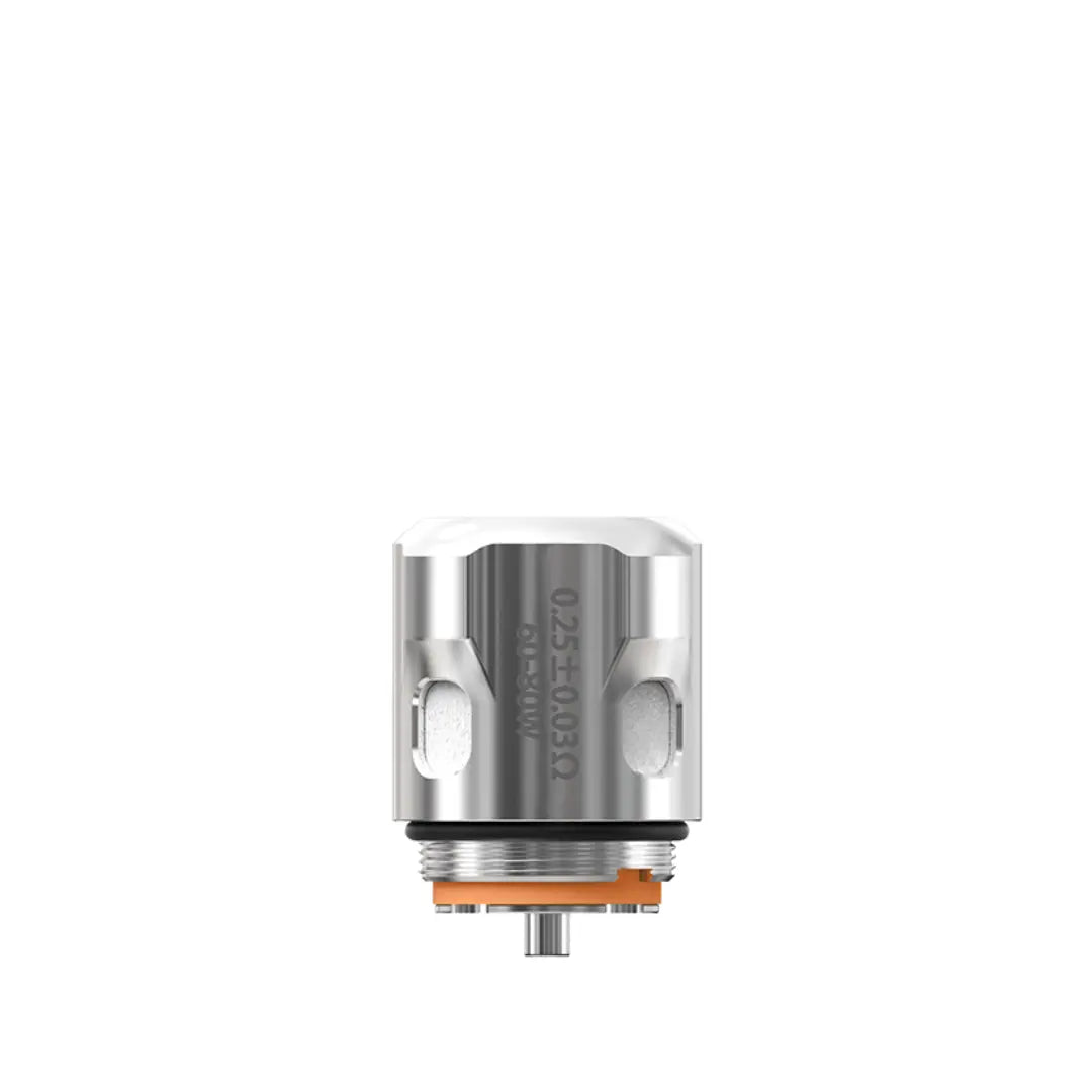 Ehpro Raptor tank coil 0.25 ohm dual, showing intricate metal design and orange accents.