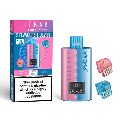 Elf B Dual 10K Puffs Prefilled Pod Vape kit Box of 5, Drinks Edition