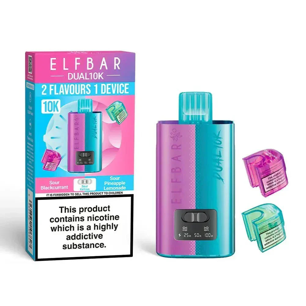 Elf B Dual 10K Puffs Prefilled Pod Vape kit Box of 5, Sour Edition