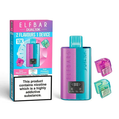 Elf B Dual 10K Puffs Prefilled Pod Vape kit Box of 5, Sour Edition