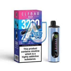 Elf Bar 4 in 1 3200 Pod Kit, Blueberry Edition