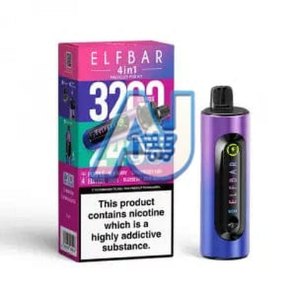Elf Bar 4 in 1 3200 Pod Kit, Purple Edition