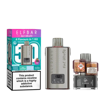 Elf Bar 4 in 1 Ultra 50 Prefilled Pod Vape Kit in Drinks Edition Flavour