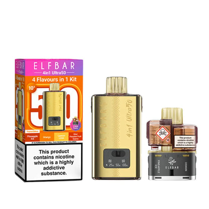 Elf Bar 4 in 1 Ultra 50 Prefilled Pod Vape Kit in Tropical Edition Flavour