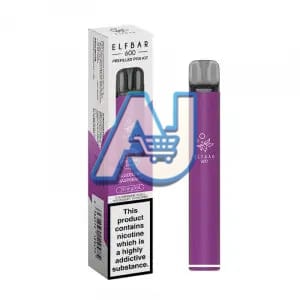Elf Bar 600 Prefilled Pod Kit, Blueberry Raspberry Flavor