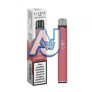 Elf Bar 600 Prefilled Pod Kit, Pink Lemonade Flavor
