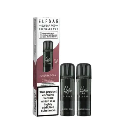 Elf Bar 600 Prefilled Pods Box of 10, Cherry Cola Flavour 