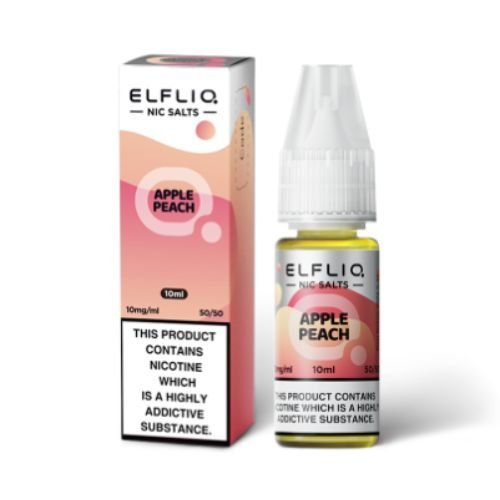 Elf Bar Elf Liq Nic Salt 10ml Box of 10, Apple Peach Flavour 