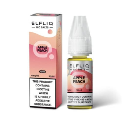 Elf Bar Elf Liq Nic Salt 10ml Box of 10, Apple Peach Flavour 