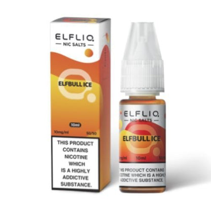 Elf Bar Elf Liq Nic Salt 10ml Box of 10, Elfbull Ice Flavour 