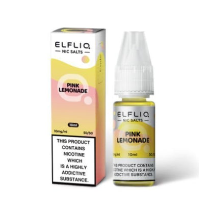 Elf Bar Elf Liq Nic Salt 10ml Box of 10, Pink Lemonade Flavour 