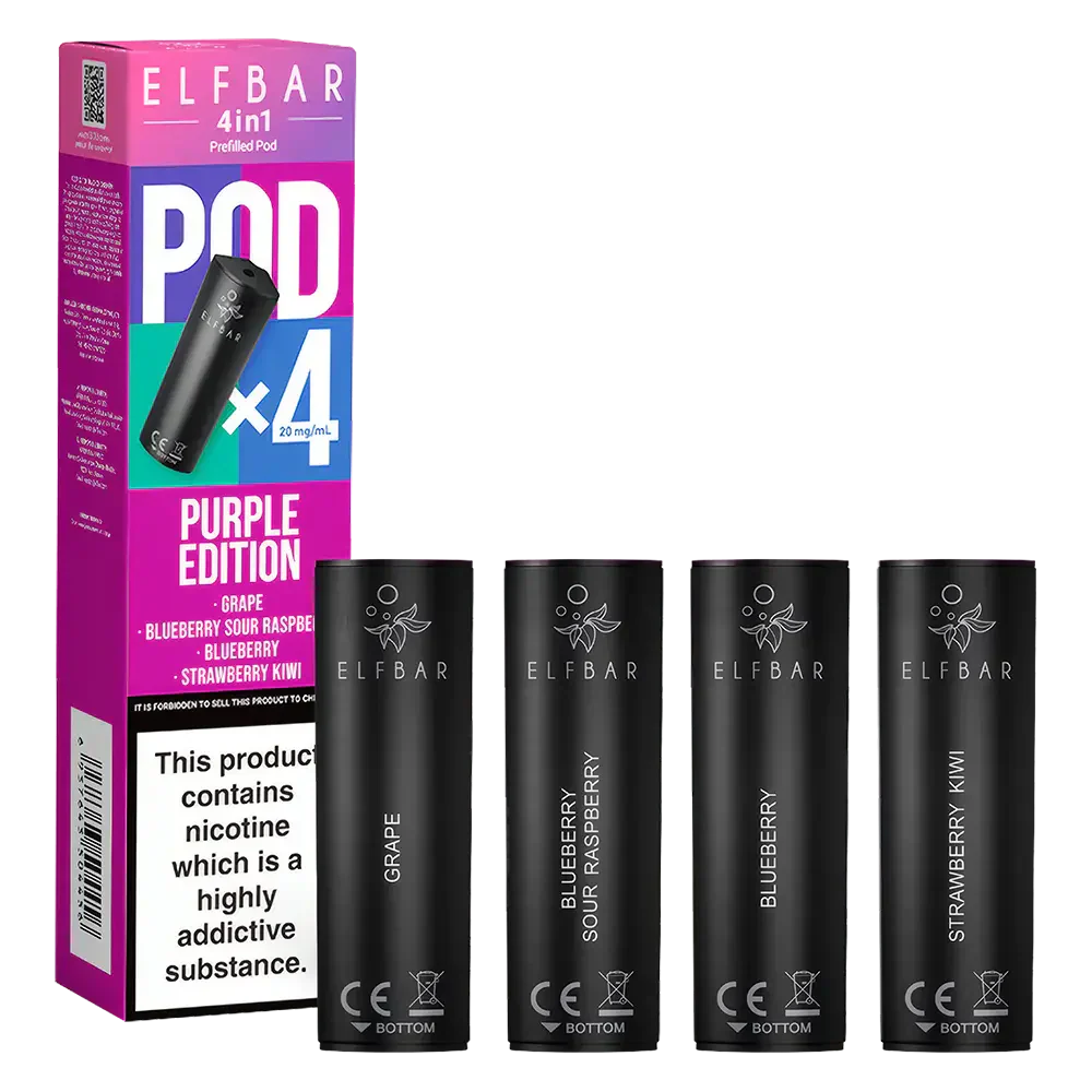 Elf Bar 4in1 Prefilled Pods Purple Edition