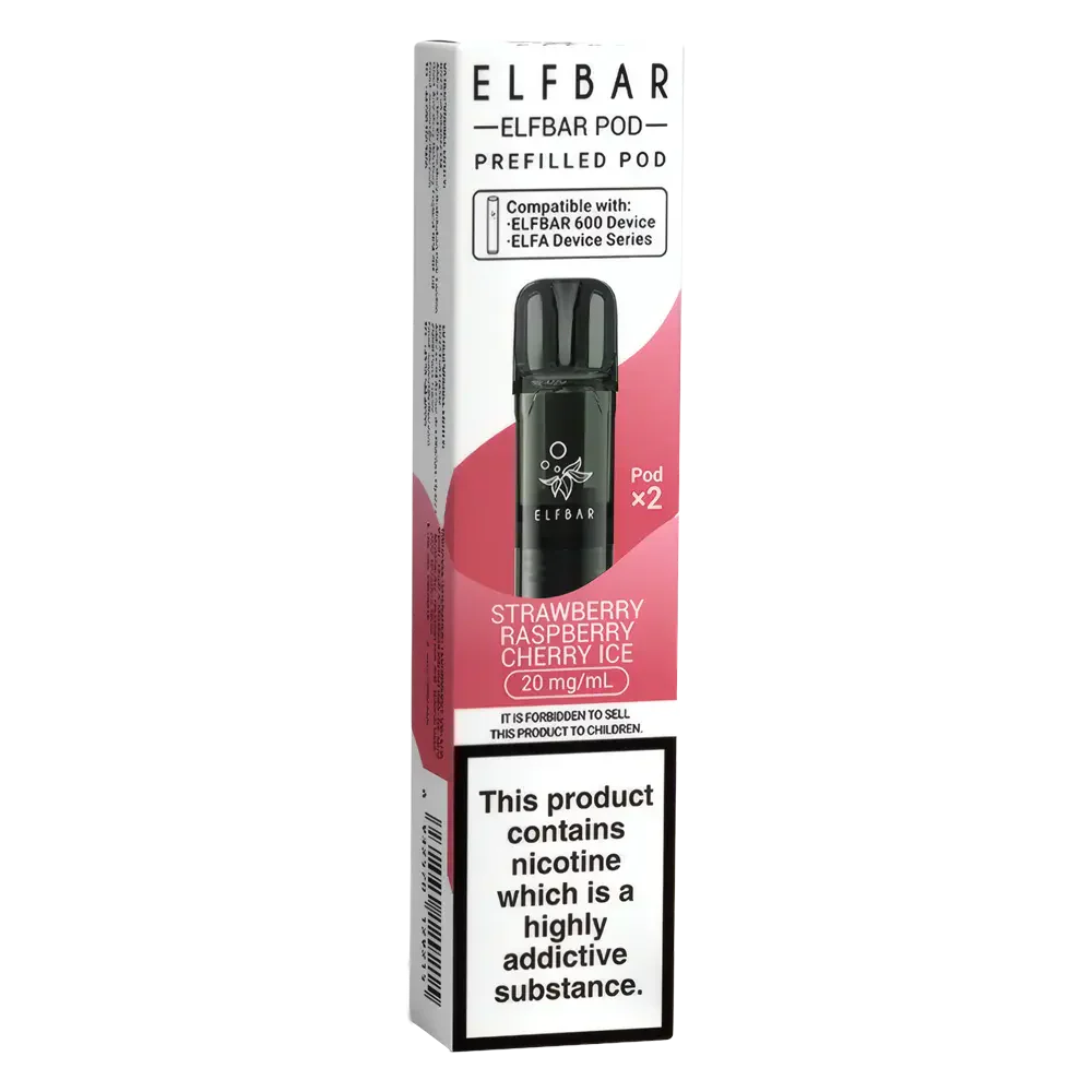 Elf Bar 600 Strawberry Raspberry Cherry Ice Prefilled Pods