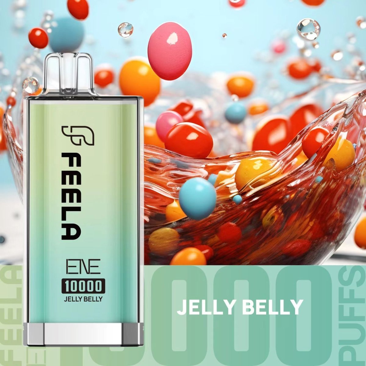 Elux 10000 Puffs Prefilled Vape Kit Box of 10, Jelly Belly Flavour